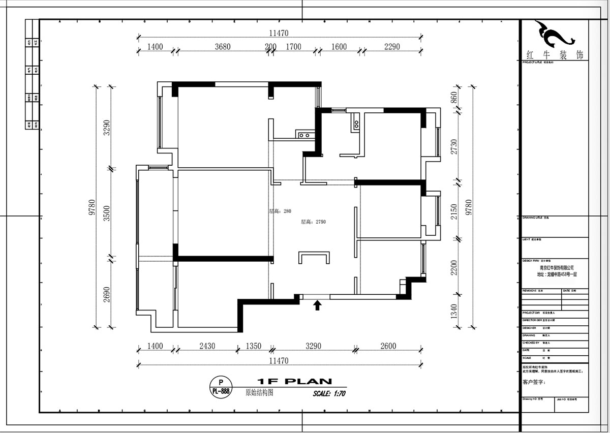 吳波|湖光晨樾2-402-108㎡-現(xiàn)代風(fēng)格|4室2廳2衛(wèi)|新房裝修|定制家¥129152|全包13萬|00_01原始結(jié)構(gòu)圖