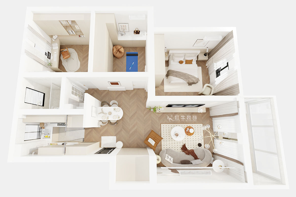 顧娟|天福園小區(qū)31-401-90㎡-現(xiàn)代簡(jiǎn)約風(fēng)格|3室2廳1衛(wèi)|舊房裝修|定制家|全包13